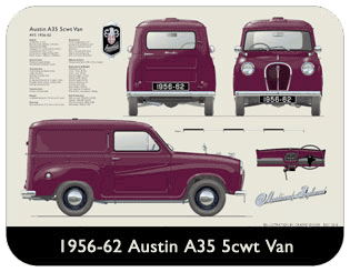 Austin A35 Van 1956-62 Place Mat, Medium